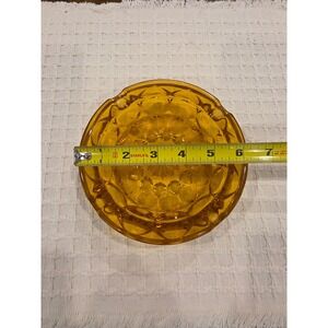 Vintage 1970's Anchor Hocking‎ Fairfield Amber Glass Starburst Ashtray